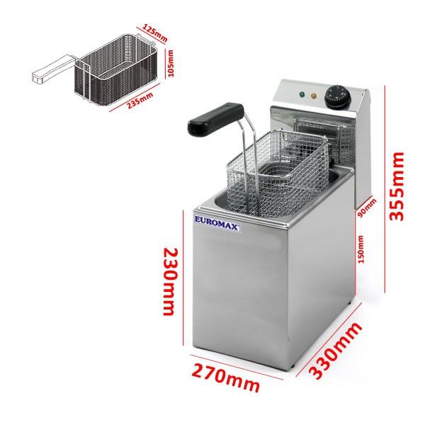 Euromax elektrische enkele friteuse, 10350