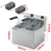 Euromax elektrische dubbele friteuse, 10351