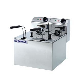 Euromax elektrische dubbele Eco friteuse, 10352C
