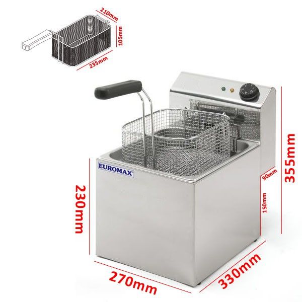 Euromax elektrische enkele Eco friteuse, 10360C