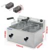 Euromax elektrische dubbele Eco friteuse, 10370CK