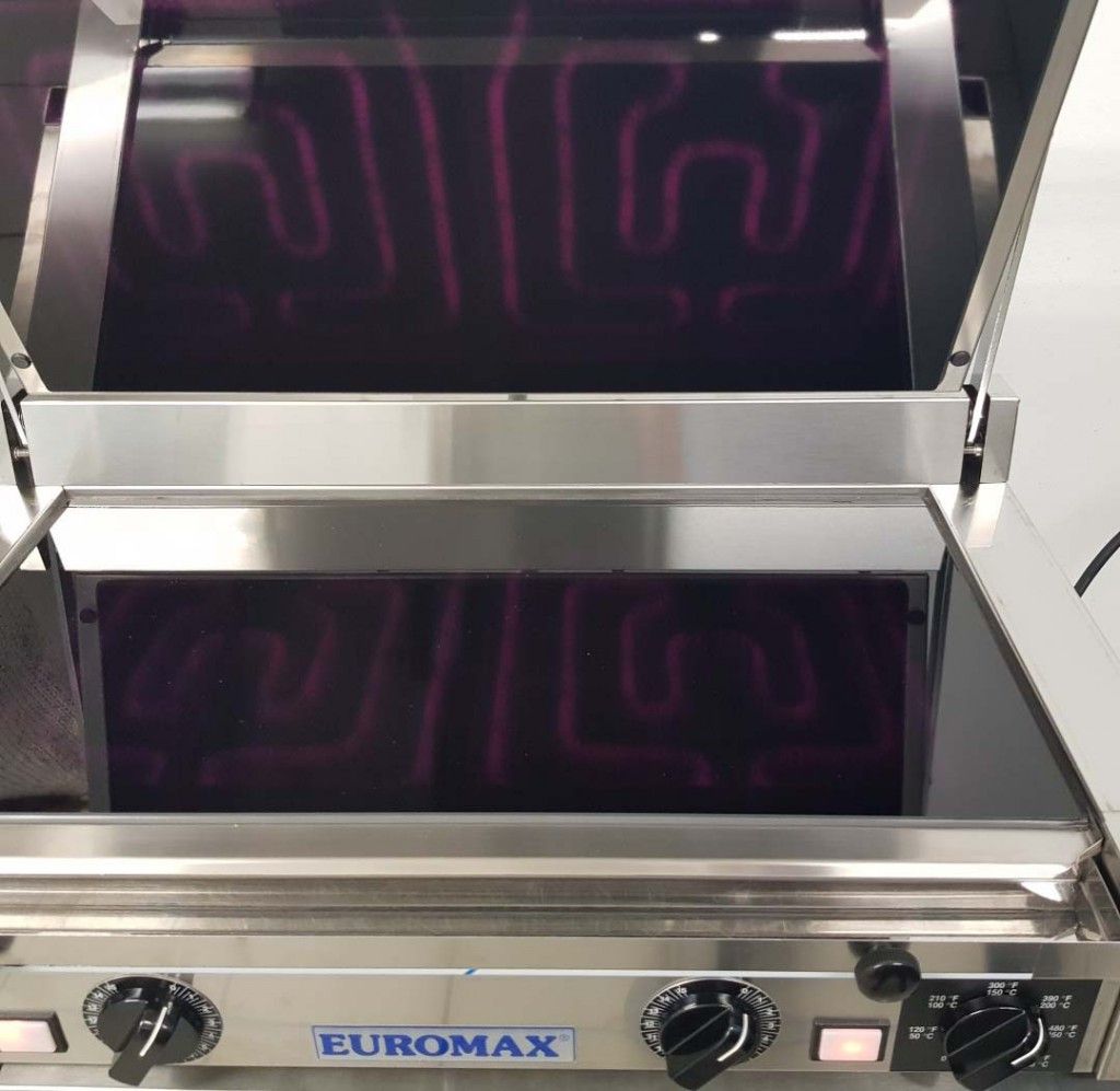 Euromax dubbele contactgrill keramisch glas vlak 1377VVTXL - 230 V.