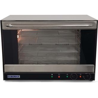 Turbo heteluchtoven 60x40cm 230V, 2 autorev. ventilatoren, vochtinj.