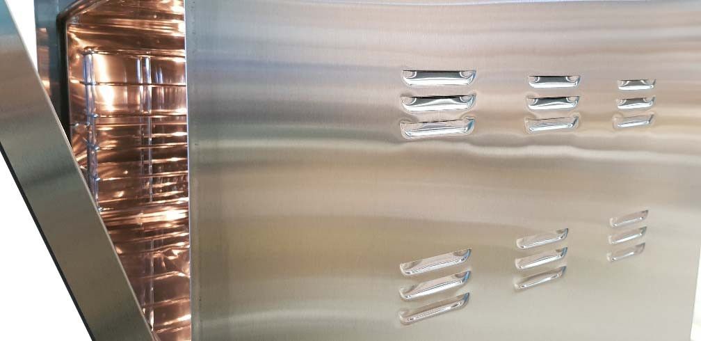Turbo heteluchtoven 60x40cm 230V, 2 autorev. ventilatoren, vochtinj.