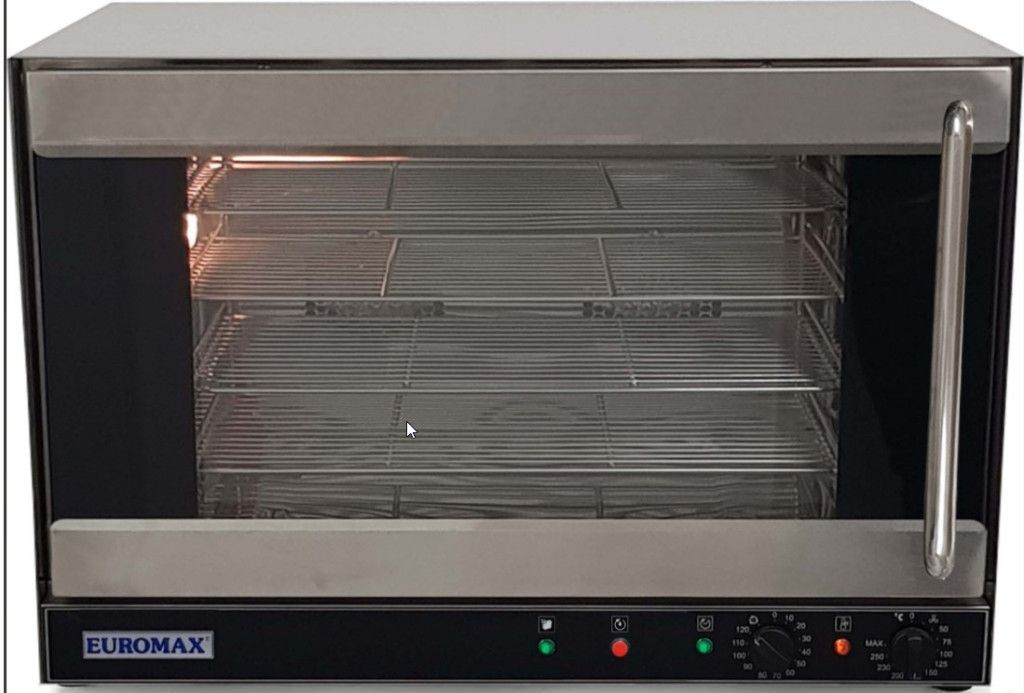 Euromax Linea Nero heteluchtoven 11914NHPB ECOBAKE side - 230V