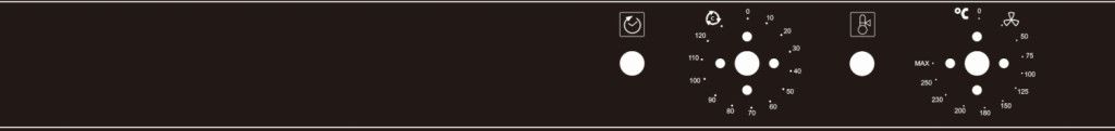 Euromax Linea Nero heteluchtoven 11914NHPB ECOBAKE side - 230V