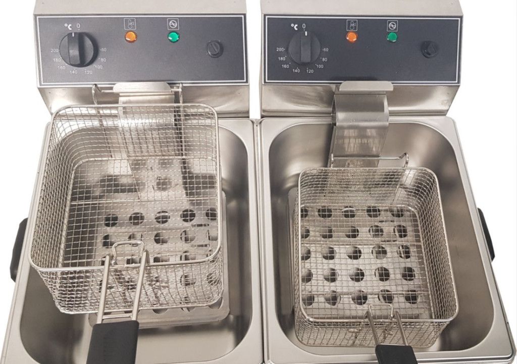 Euromax elektrische dubbele friteuse Linea Nero 1027N