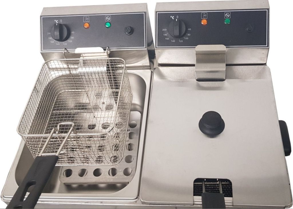 Euromax elektrische dubbele friteuse Linea Nero 1027N