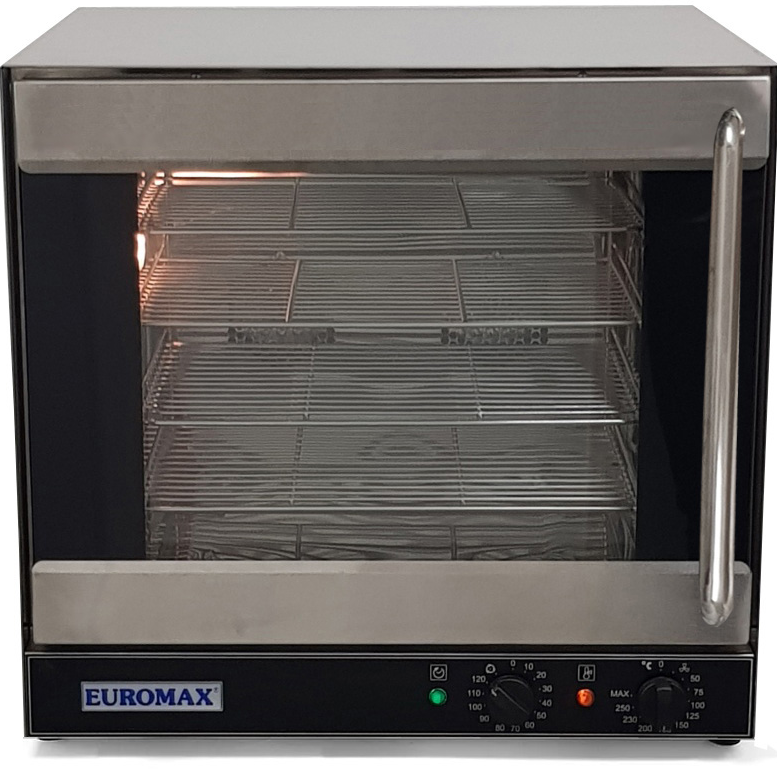 Euromax Linea Nero heteluchtoven 1191NPB ECOBAKE side - 230V