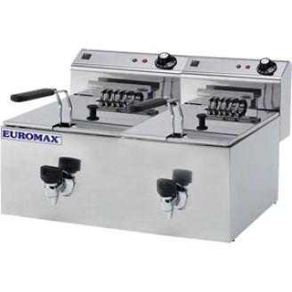 Euromax elektrische dubbele friteuse, 10390K