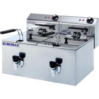 Euromax elektrische dubbele friteuse, 10370K
