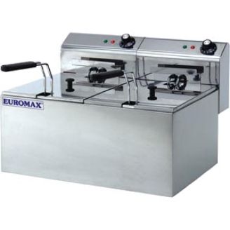 Euromax elektrische dubbele friteuse, 10371