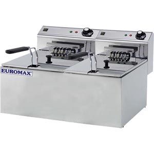 Euromax elektrische dubbele friteuse, 10390