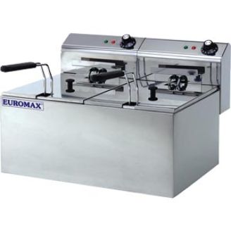 Euromax elektrische dubbele friteuse, 10370